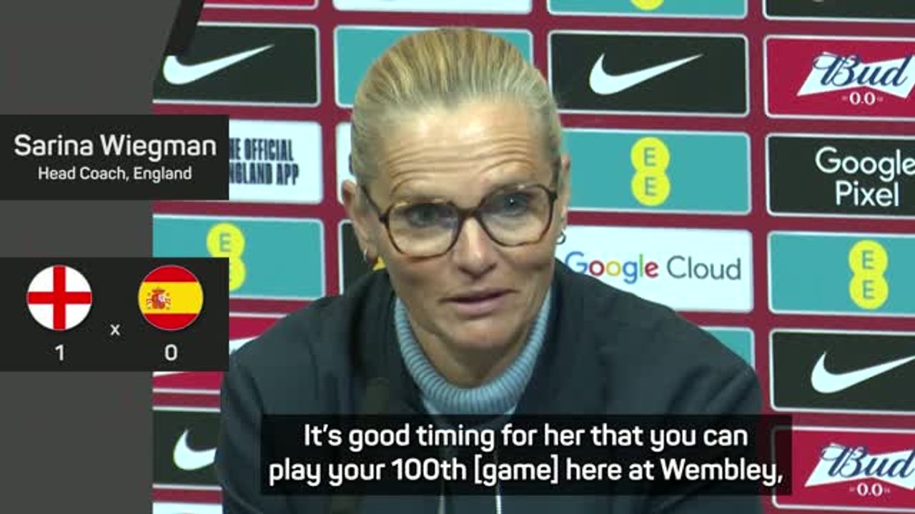 Wiegman praises Walsh on her 100th cap