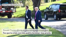 "La guerra con Irán puede acabar muy pronto, depende de ellos": Trump