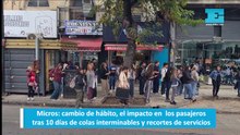 Micros cambio de hábito, el impacto en los pasajeros tras 10 días de colas interminables y recortes de servicios