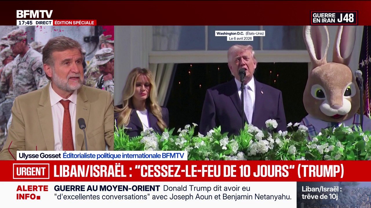 Guerre au Moyen-Orient: Donald Trump annonce un cessez-le-feu de "10 jours" entre le Liban et Israël