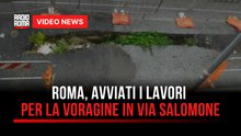 Roma, avviati i lavori per la voragine di via Salomone
