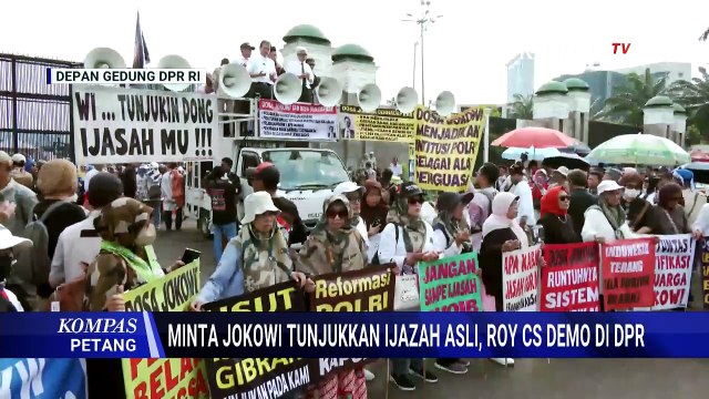 Demo di Depan Gedung DPR, Roy Suryo Tuntut Jokowi Tunjukkan Ijazah ke Publik | KOMPAS PETANG