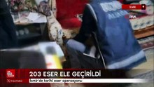 İzmir'de tarihi eser operasyonu: 203 eser ele geçirildi