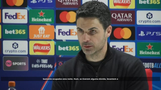 Mikel Arteat, coletiva de imprensa após a qualificação para as meias-finais da Liga dos Campeões | Arsenal 0 - Sporting Lisboa 0