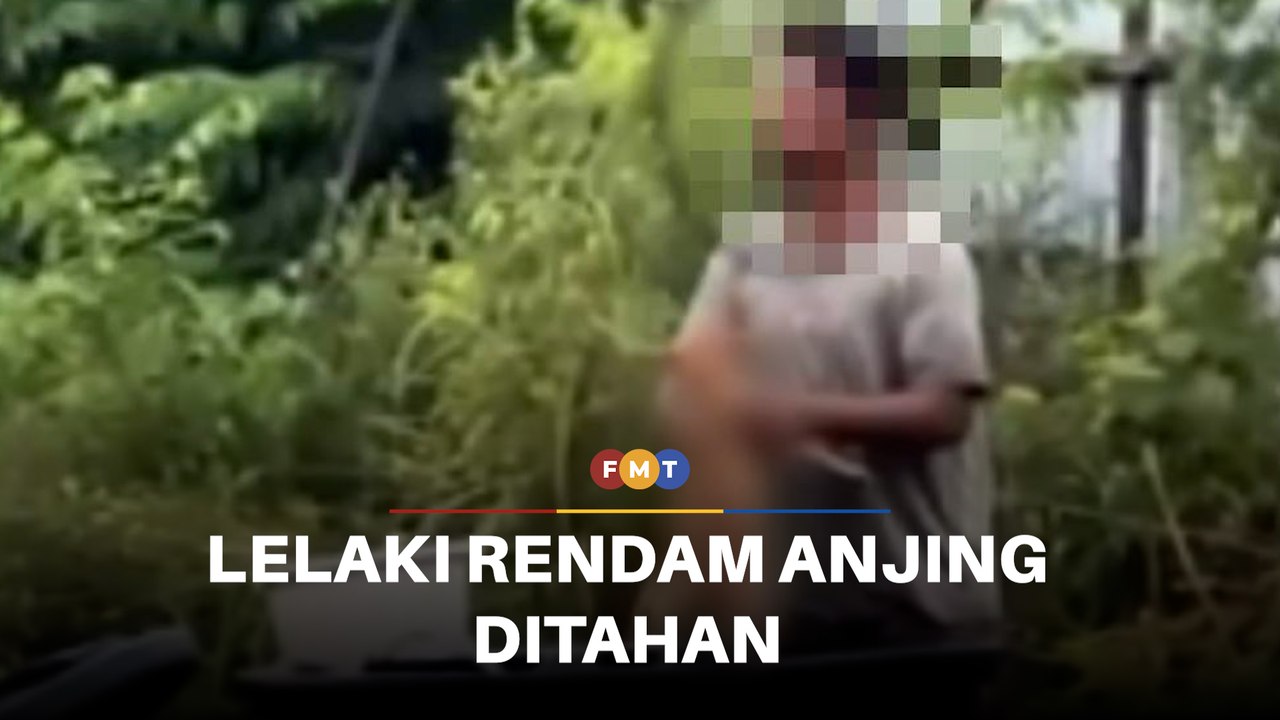 Lelaki tular rendam anjing dalam tangki berisi...