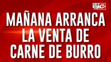 Mañana arranca la venta de carne de burro