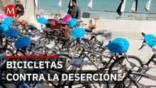 Yucatán combate la deserción escolar con masiva entrega de bicicletas