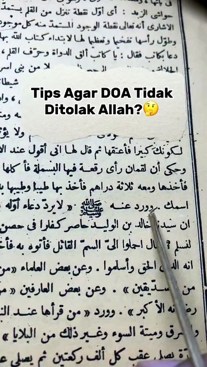 tips agar doa tidak ditolak