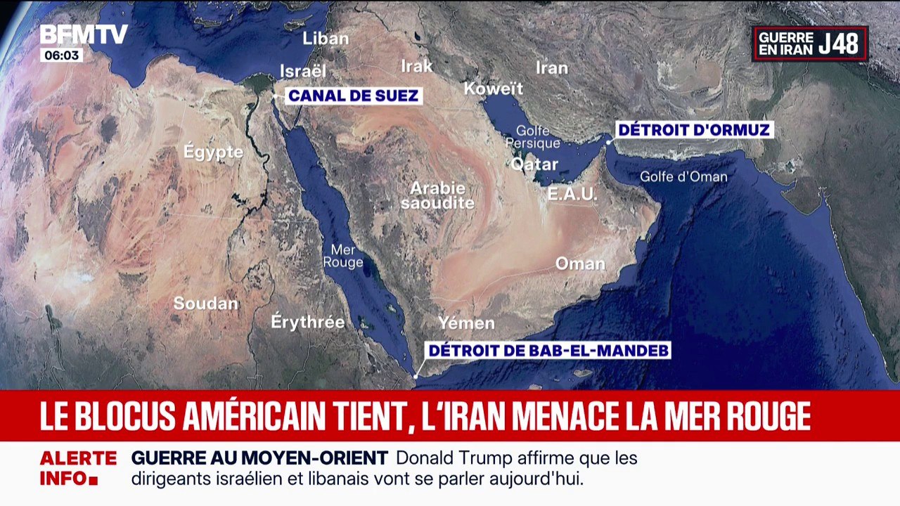 Guerre au Moyen-Orient: Téhéran menace de bloquer la mer Rouge si le blocus américain sur les ports iraniens est maintenu