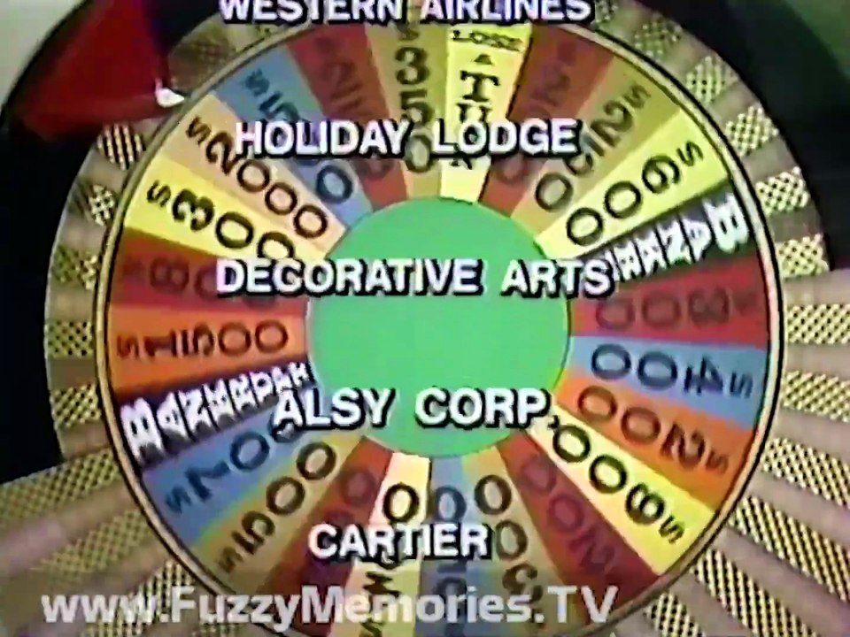 Wheel of Fortune closing credits, 10/21/85