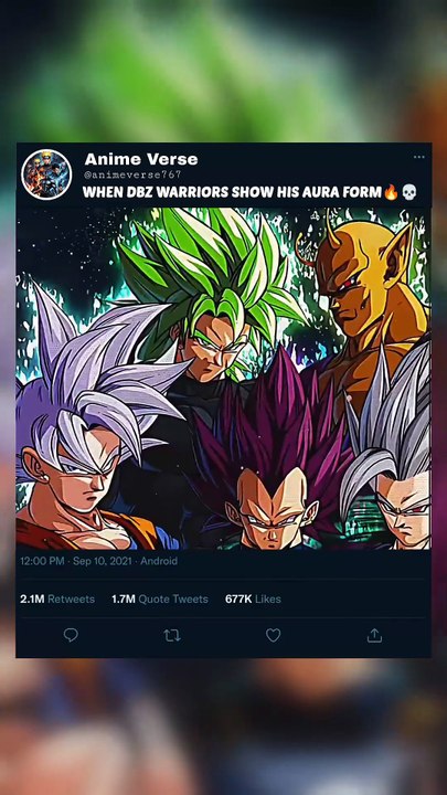 WHEN DBZ WARRIORS SHOW HIS AURA FORM🔥💀