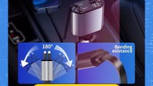BERTHALESS Retractable car charger 4in1