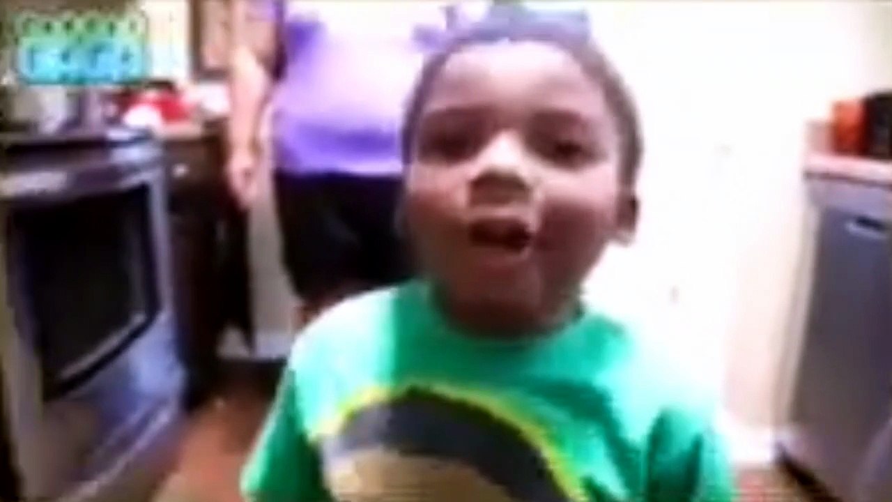 Goo goo Gaga bad baby jumping on couch