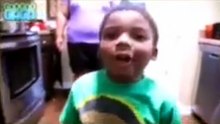 Goo goo Gaga bad baby jumping on couch