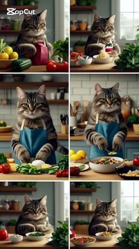 Cat Kitchen Chef in the Making 😻👨‍🍳 Daily Routine Cat Life