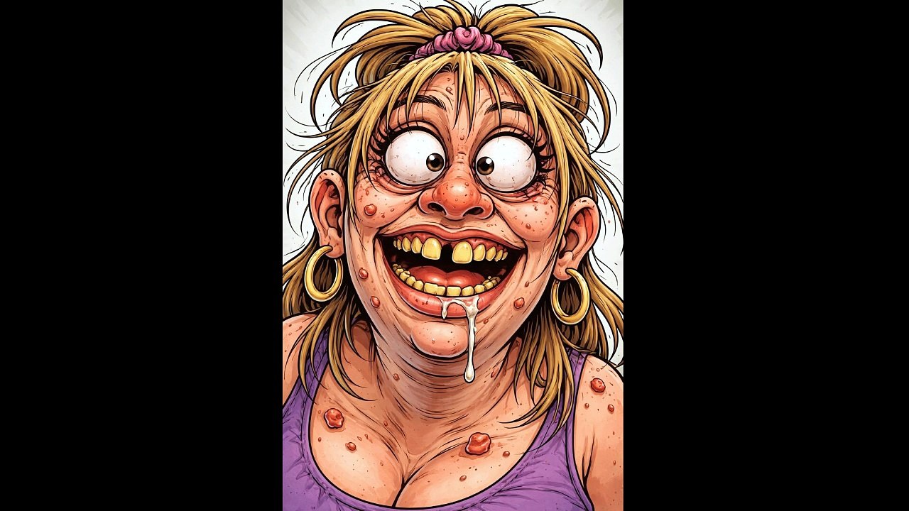 Elle à les yeux à l'envers