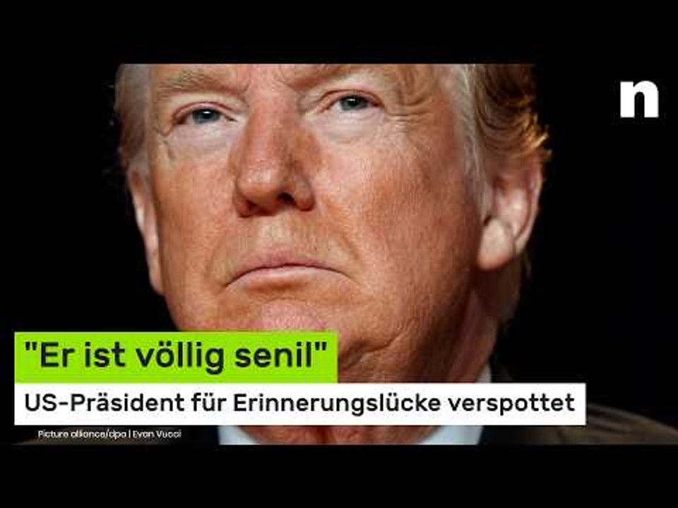 Donald Trump: 'Er ist völlig senil' - US-Präsident für Erinnerungslücke verspottet
