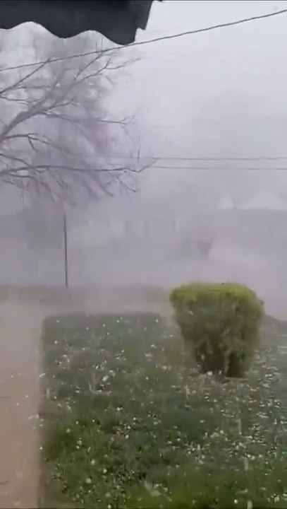 Large Golf Ball-Sized Hail Hits Bedford, Ohio U...