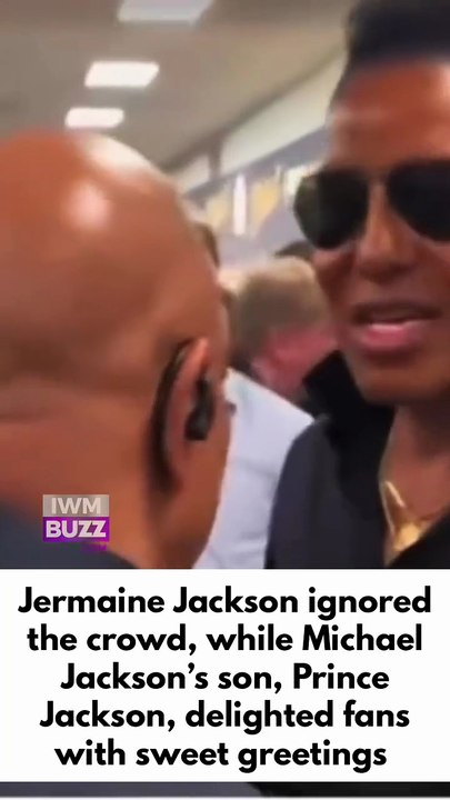 Jermaine Jackson ignored the crowd, while Michael Jackson’s son, Prince Jackson, delighted fans with sweet greetings and conversation