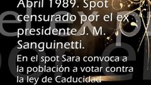 Sara Méndez Spot campaña contra la Ley de Caducidad 1989