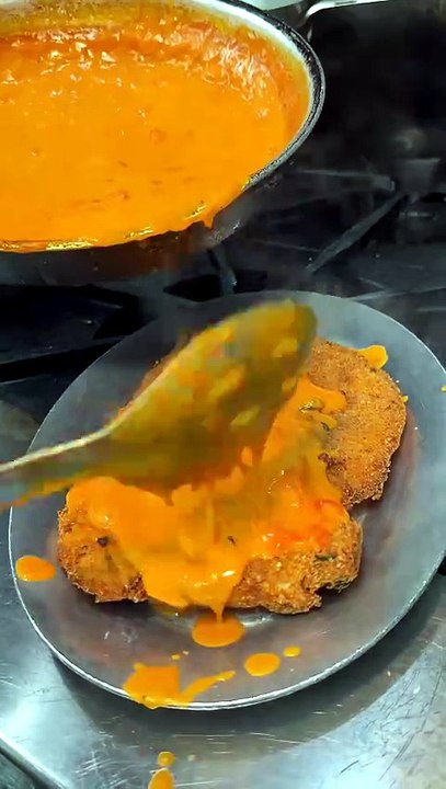 The SPICY VODKA RIGATONI CHICKEN CUTLET from ROCCO’S OF ROC BEACH in Queens NYC! 🍝🔥🤤 #DEVOURPOWER