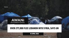 Over 277,000 flee Lebanon into Syria, says UN