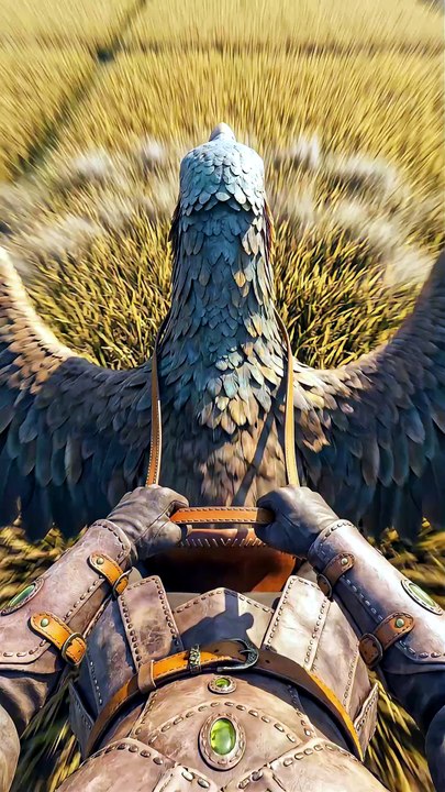POV: Riding a Griffin Over an Endless Rice Paddy Ocean 🌾👁