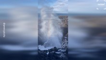 Kiama Blowhole Erupts Soaking Tourists During Massive Wave Surge