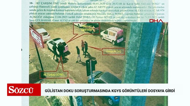 Gülistan Doku soruşturmasında KGYS görüntüleri dosyaya girdi