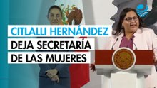 Sheinbaum anuncia que Citlalli Hernández deja la Secretaría de las Mujeres; regresa a Morena rumbo a 2027