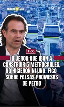 Ante las promesas incumplidas del Gobierno Nacional sobre los cinco metrocables para la ciudad, el alcalde Fico Gutiérrez anunció que la ciudad asumirá el reto con recursos propios.
