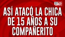 Así atacó la chica de 15 años a su compañerito