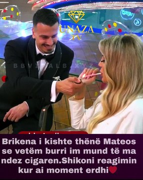 🔵Brikena i kishte thënë Mateos se vetëm burri im mund të ma ndez cigaren.Shikoni reagimin kur ai moment erdhi nga dora e MATEOS pas dasmës❤