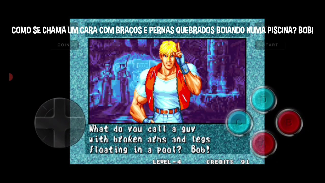 Fatal Fury 3 Terry Bogard vs Hon Fu fala de vitória do Terry Bogard em português