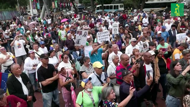 Manifestantes piden ante embajada de EEUU en Venezuela elecciones y ajustes salariales