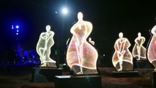 Dazzling colours light up Alice Springs Desert Park for annual Parrtjima festival