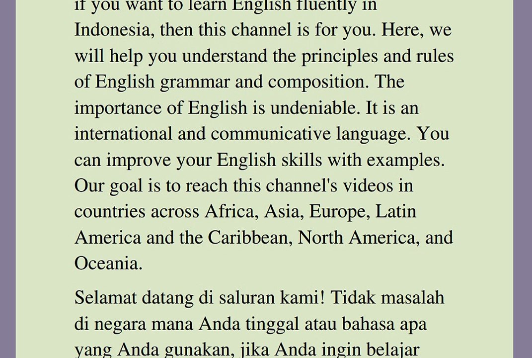 BELAJAR BAHASA INGGRIS(Daftar isi)dalam bahasa ibu Anda