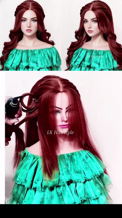 Curly hairstyle for girls 🎀