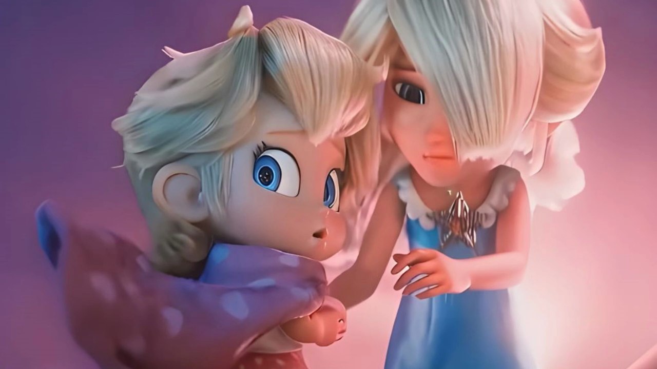 Peach's sad past - SUPER MARIO GALAXY MOVE -  Rosalina sent infant Peach to the Mushroom Kingdom