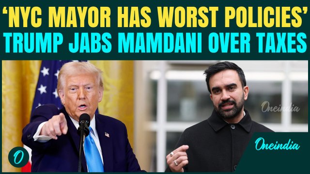 Trump TORCHES Mayor Mamdani Over Iran War Comments, Criticizes Over Tax Policies in New York City