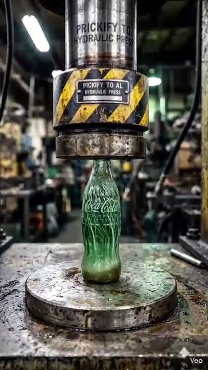 Hydraulic Press vs Coca-Cola Bottle 🥤💥 | Satisfying Crush