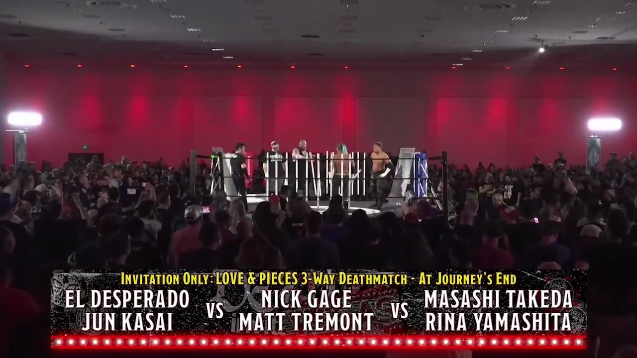 Nick gage & Matt Tremont vs El Desperado & Jun Kasai vs Masashi Takeda & Rina Yamashita - Love & Pieces 3 Way Deathmatch: NJPW Death Vegas Invitational 2026 (4/16/2026)