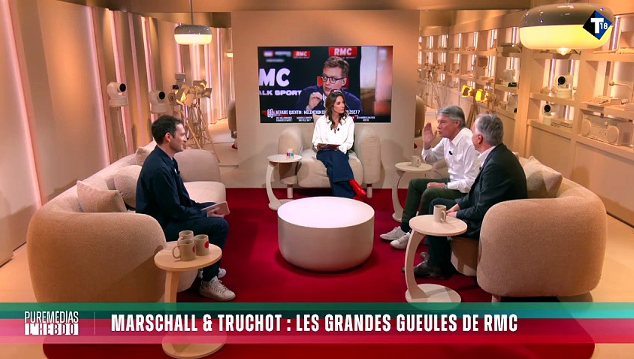 Alain Marschall et Olivier Truchot dans les fauteuils de "Puremédias l'hebdo"