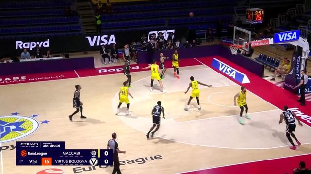 Eurolega, Maccabi-Virtus Bologna 85-89: highlights