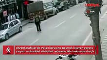 Arkasına bile bakmadan olay yerinden kaçtı! Ehliyetsiz sürücü...
