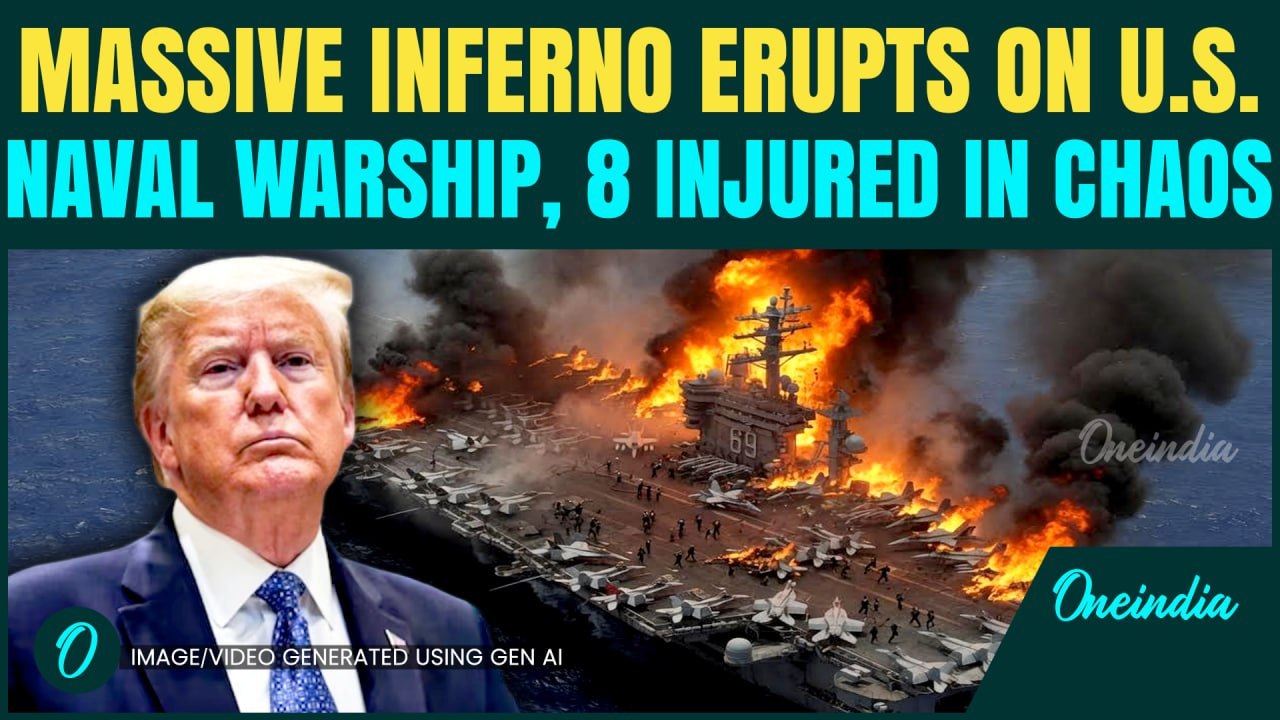 US Warship Under Fire BREAKING: Eight Soldiers Injured as Fire BREAKS Out on USS Dwight D Eisenhower