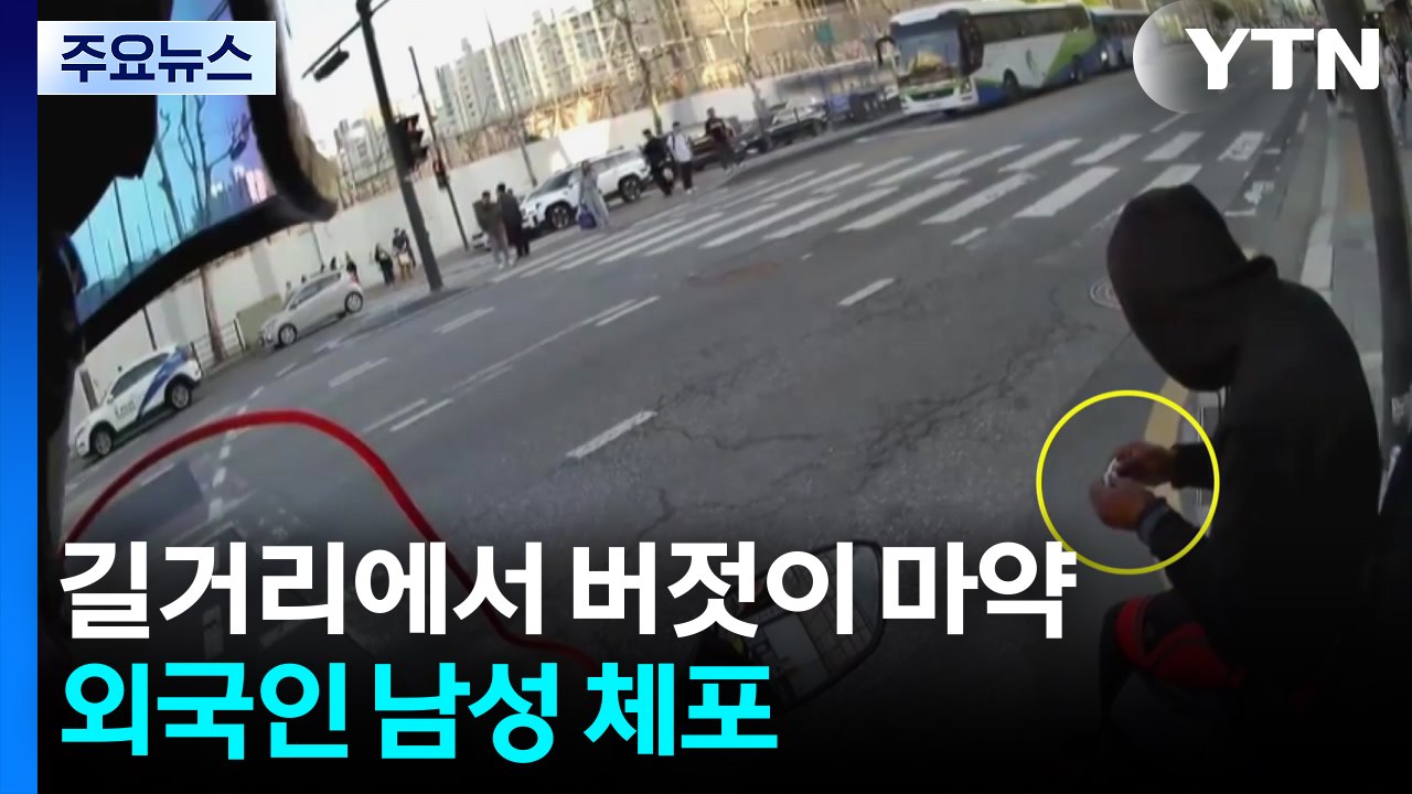 길거리에서 버젓이 마약...외국인 남성 체포 / YTN