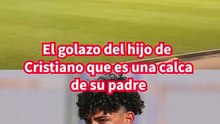 El golazo del hijo de Cristiano