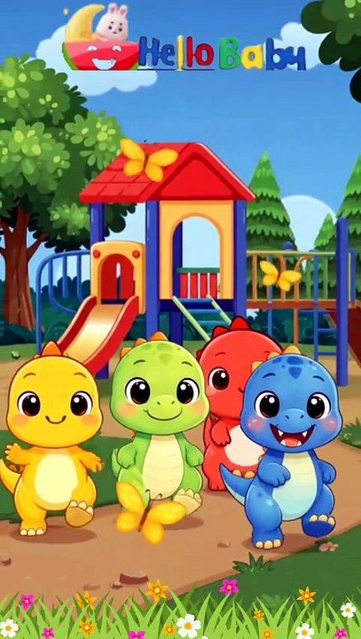 Four Little Dinos Help Each Other 🦕❤️ | Kids Learning Moral Story | Toddler
