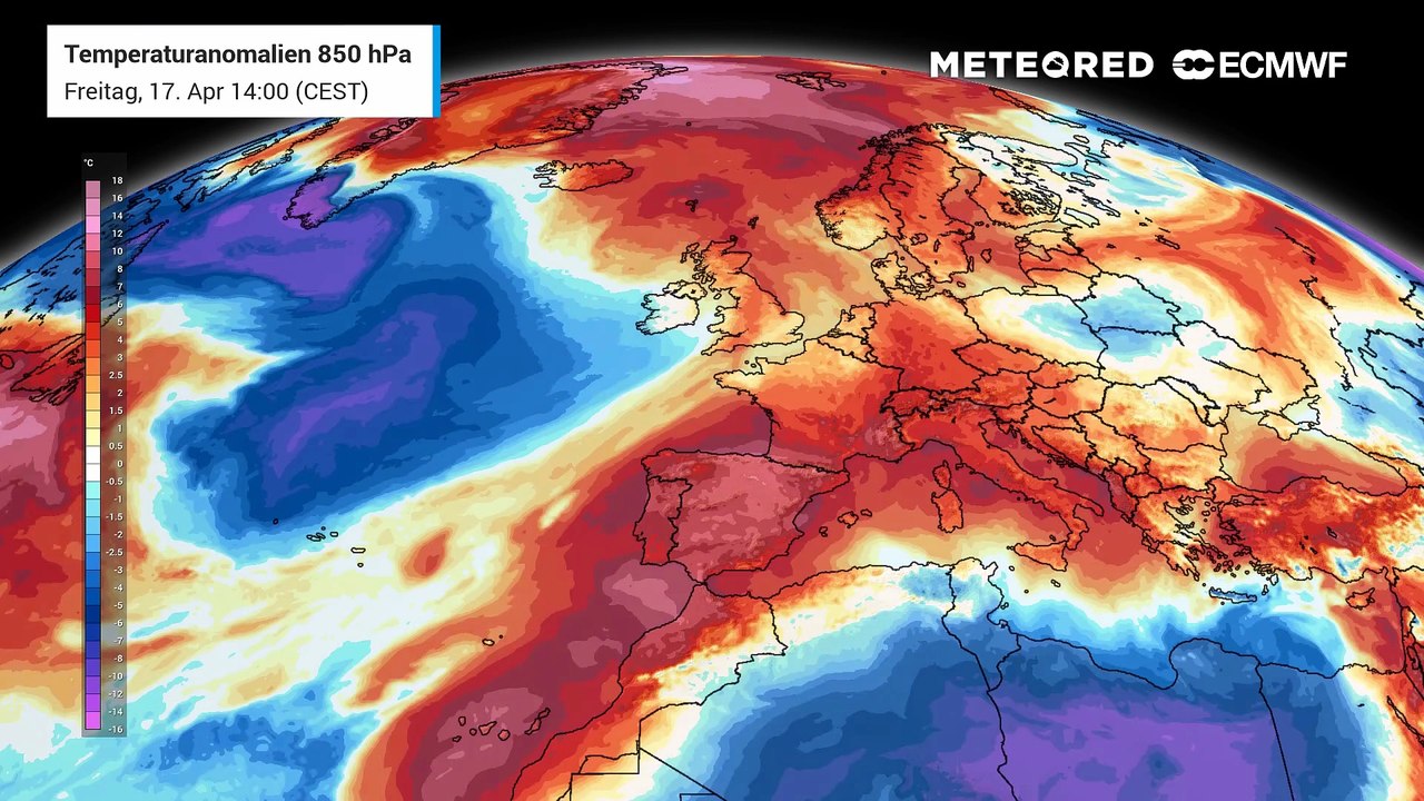 Ungewöhnlich hohe temperaturen überrollen in den nächsten tagen die iberische halbinsel!